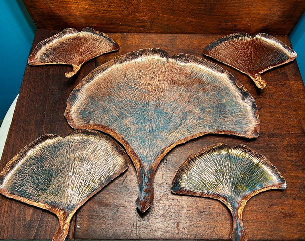 Copper Ginkgo Leaf Tray