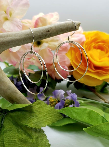 Sterling Double Hoop Earrings