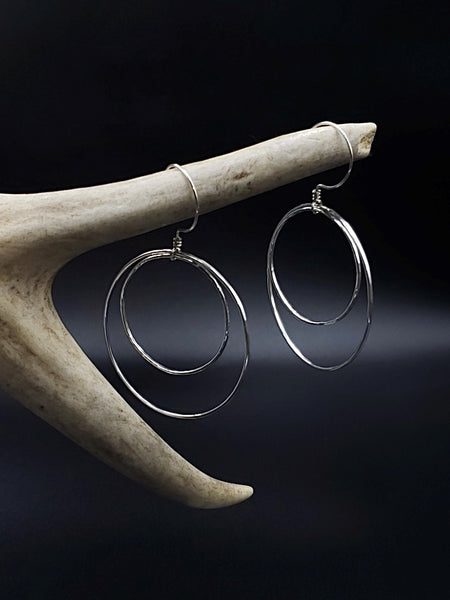 Sterling Double Hoop Earrings